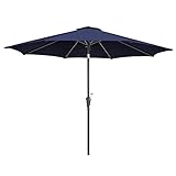 9FT Enhanced Aluminum Patio Umbrella, TOLIKATA Outdoor Market Table Umbrella with Push Button Tilt,...