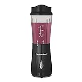 Hamilton Beach Personal Blender for Shakes and Smoothies with 14 Oz Travel Cup and Lid, Black...