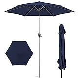 Best Choice Products 7.5ft Heavy-Duty Round Outdoor Market Table Patio Umbrella w/Steel Pole, Push...