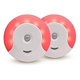 Sleep Aid Red LED Motion Sensor Night Light Plug in for Bedroom with Dusk to Dawn Motion Activated...