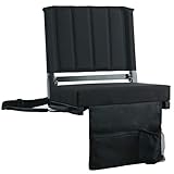 SPORT BEATS Stadium Seat for Bleachers with Back Support and Cushion Includes Shoulder Strap and Cup...