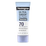 Neutrogena Ultra Sheer Dry-Touch Sunscreen Lotion SPF 70, Broad Spectrum, Water Resistant 80 Min,...