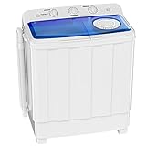 Auertech Portable Washing Machine, 28lbs Twin Tub Washer Mini Compact Laundry Machine with Drain...