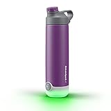 HidrateSpark TAP Smart Water Bottle, Stainless Steel, Tap to Track Water Intake & Glows to Remind...