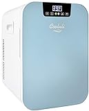 Cooluli 20L Mini Fridge For Bedroom - Car, Office Desk & College Dorm Room - Glass Front & Digital...
