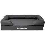 The Dog’s Bed Orthopedic Dog Bed Large Grey/Black 36x27, Premium Memory Foam, Pain Relief:...