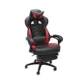 RESPAWN RSP-110 Racing Style Gaming, Reclining Ergonomic Chair with Footrest, Red