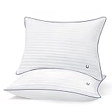 Bedsure Firm King Size Pillows - King Pillows Set of 2, 100% Breathable Cooling Cotton Cover, King...