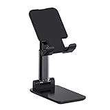 Adjustable Cell Phone Stands for Desk, Aluminum Folding Phone Holder with Stable Base and Charging...