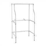 Magic Chef Compact Laundry Stand, Powder-Coated Metal Washer-and-Dryer Rack, White