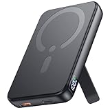 for Magsafe Portable Charger, 12000mAh Wireless Magnetic Power Bank with Stand and PD 20W Fast...