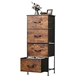 WLIVE Dresser with 4 Drawers, Fabric Storage Tower, Organizer Unit for Bedroom, Hallway, Entryway,...