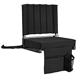 Buymoth 1pc Stadium Seat for Bleachers with Back Support Bleacher Seat with Thick Cushion, Cup...