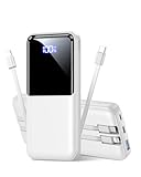 Portable Charger Power Bank - 15000mAh Battery Pack Portable Phone Charger with Built in Cables...