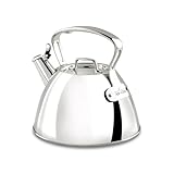 All-Clad Specialty Stainless Steel Tea Kettle 2 Quart Induction Pots and Pans, Cookware Silver