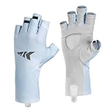 KastKing Ultimate Angler Fingerless SPF Sun Gloves, UPF50+ Sun Protection Fishing Gloves,...
