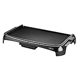 BELLA Electric Griddle with Crumb Tray - Smokeless Indoor Grill, Nonstick Surface, Adjustable...