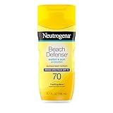 Neutrogena Sunscreen Lotion Beach Defense SPF 70, Face & Body Sunscreen, Broad Spectrum, Fast...