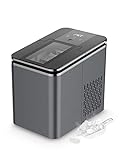 IKT Portable Ice Maker, 9 Ice Cubes Ready in 6-8 Minutes, ETL Certificated Makes 26.5lbs in 24 Hrs,...
