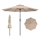 AreShark 9 FT Patio Umbrella for Outdoor, Outdoor Umbrella with Push Button Tilt and Crank, Outdoor...