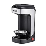 BELLA One Scoop One Cup Coffee Maker, Brew in Minutes, Dishwater Safe, Black and Stainless Steel,...
