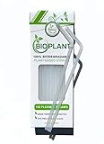 BIOPLANT 100 Pack Plant-based Corn Biodegradable Straws. Flexible Bendable Bendy Straws,...