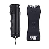 SABRE Self Defense Kit With Pepper Spray and Stun Gun Flashlight, 25 Bursts of Max Police Strength...