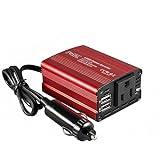 FOVAL 150W Car Power Inverter 12V DC to 110V AC Converter Vehicle Adapter Plug Outlet with 3.1A Dual...