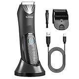 Ball Shaver for Men and Body Hair Trimmer ,Body Groomer for Groin&Pubic with LED Bikini Electric...