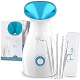 NanoSteamer Large 3-in-1 Nano Ionic Facial Steamer with Precise Temp Control - Humidifier - Unclogs...