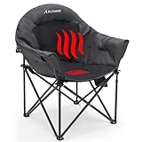 ABSCONDO Heated Camping Chair, Camping Chairs for Heavy People, Oversize Outdoor Folding Chairs with...