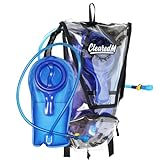 ClearedM Clear Hydration Pack - Clear Backpack with 1.5L Water Bladder Included, Hydropack for...