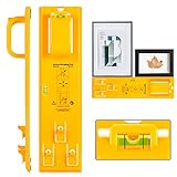 Picture Hanging Tool with Level Easy Frame Picture Hanger Wall Hanging Kit (Yellow Hanging Tool)
