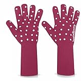 Oven Gloves with Fingers by Beets & Berry, Cooking Gloves Heat Resistant up to 650°F, for Small...