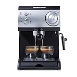 Hamilton Beach 15 Bar Espresso Machine, Cappuccino, Mocha, & Latte Maker, with Milk Frother, Make 2...