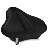 Bikeroo Bicycle Seat Cushion - Wide and Adjustable Gel Padded Cover for Men and Women Comfort, Compatible...