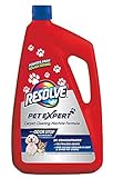 Resolve Pet Steam Carpet Cleaner Solution Shampoo, 96oz, 2X Concentrate, Safe for Bissell, Hoover &...