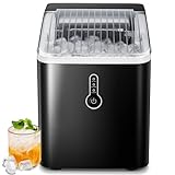 ZAFRO Ice Maker Countertop, Portable Ice Maker with Self-Cleaning, 26Lbs/24Hrs, 9 Cubes Ready in 8...