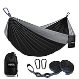 Kootek Camping Hammock 500 lbs Capacity, Portable Hammocks with Tree Straps & Attached Carry Bag,...
