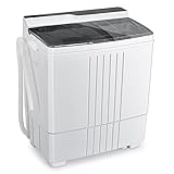 Giantex Portable Washing Machine, Twin Tub Washer and Dryer Combo, 21Lbs (14.4Lbs Washing and 6.6Lbs...