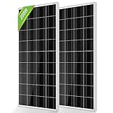 ECO-WORTHY 2pcs 100 Watt Solar Panels 12 Volt Monocrystalline Solar Panel for RV Marine Boat and...