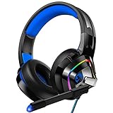 ZIUMIER Gaming Headset PS4 Headset, Xbox One Headset with Noise Canceling Mic and RGB Light, PC...