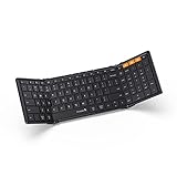 ProtoArc Foldable Bluetooth Keyboard, XK01 Folding Wireless Portable Keyboard with Numeric Keypad,...