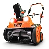 SuperHandy Electric Snow Thrower Walk-Behind Blower Corded AC 120V 15A 18 x 10 Inch Clearing Path 25...