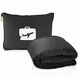 EverSnug Travel Blanket and Pillow - Premium Soft 2 in 1 Airplane Blanket with Soft Bag Pillowcase,...