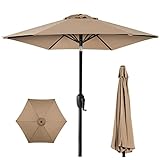 Best Choice Products 7.5ft Heavy-Duty Round Outdoor Market Table Patio Umbrella w/Steel Pole, Push...
