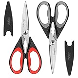 iBayam Kitchen Scissors All Purpose Heavy Duty Meat Poultry Shears, Dishwasher Safe Food Cooking...