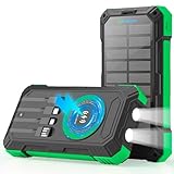 YOLOSKS Solar Charger Power Bank 49800mAh Wireless Portable Phone Charger, 22.5W QC3.0 Fast Charging...