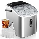 EUHOMY Ice Maker Countertop, Portable Ice Machine with Carry Handle, 26.5lbs Per Day, 9 Cubes in 6...