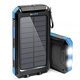 Suscell Solar Charger, 20000mAh Portable Outdoor Waterproof Solar Power Bank, Camping External...